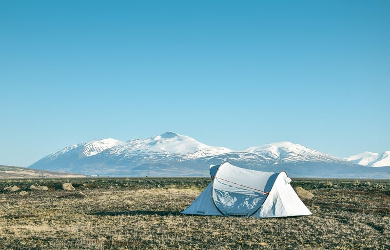 Tent camping on the beach